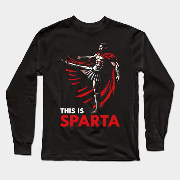 This is Sparta Kick Long Sleeve T-Shirt by Meta Cortex